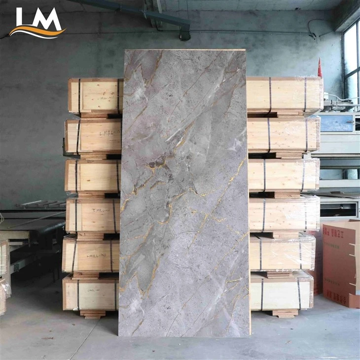 Vitrified Marble-Patterned Polymeric Slabs factory