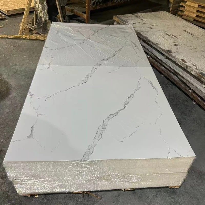 Villa Interior High Gloss UV Marble Wall Panel, Stone Plastic UV Board For Feature Wall suppliers